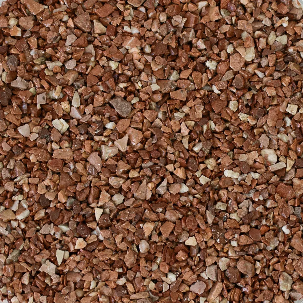 Muestra de árido para stone carpet, acabado Susana: Rojo teja
